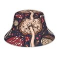 thumbnail image 1 of Easygdp Forest Wild Mushroom Double-Sided Reflective Fisherman Hat,Sun Visor,Casual Hat,Fluorescent Hat,Suitable For Outdoor And Night Walking,Unisex, 1 of 9