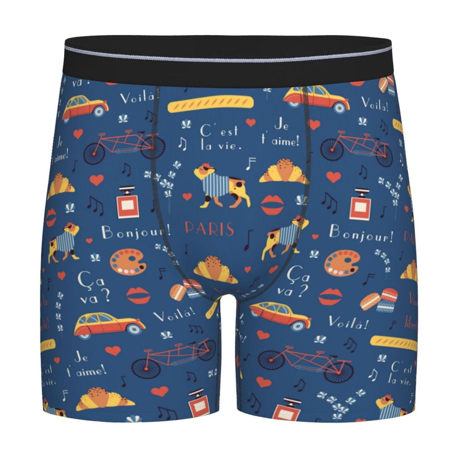 Easygdp French Bulldog Dog In Beret Men's Boxer Briefs Men’s Underwear