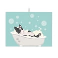 thumbnail image 1 of Easygdp French Bulldog Taking A Bath Microfiber Absorbent Dish Drying Pad,Kitchen Drying Mat,Can Be Hung, Strong Water Absorption Capacity,Quick Drying, 1 of 9