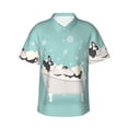 thumbnail image 1 of Easygdp French Bulldog Taking a Bath Men's Hawaiian Shirts Print Lapel Short Sleeve for Beach, vacation, party, casual occasions - 3X-Large, 1 of 9