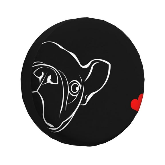 Easygdp French Bulldog Wheel Cover,Spare Tire Cover,4-17in Spare Tire Cover Universal Fit for Trailer, Car, Truck, SUV, Jeep-14 inch