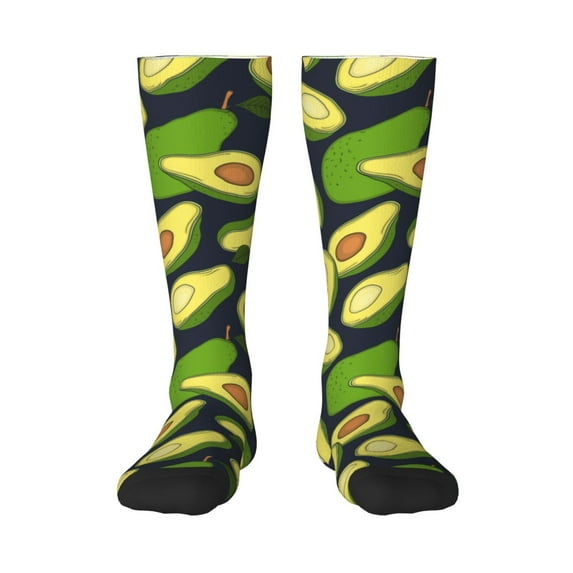 Easygdp Fresh Avocado Fashionable Adult Sockings&Sports Sockings&Breathable Sockings, Non-Pilling,Contrasting Color Design