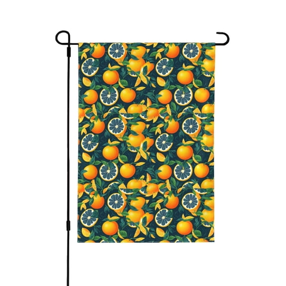 Easygdp Fresh Orange Garden Flag Yard Flag Welcome Flag, Double-Sided, Weather Resistant for Outdoor Decor - 28"x40"