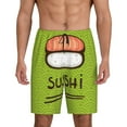 thumbnail image 1 of Easygdp Fresh Sushi Men's Short Pajama Pants, Sleep Shorts, Household Pants, Casual Pants with Pockets - 3X-Large, 1 of 9