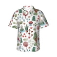 thumbnail image 1 of Easygdp Frog and Forest Plants Men's Hawaiian Shirts Print Lapel Short Sleeve for Beach, vacation, party, casual occasions - Large, 1 of 9