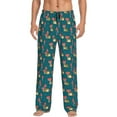 thumbnail image 1 of Easygdp Frog and Mushrooms Men's Pajama Pant, Sleep Elastic Waistband Lounge Pants - Medium, 1 of 1