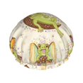 thumbnail image 1 of Easygdp Frogs Shower Caps for Women, Double Waterproof Layers Shower Cap, Quick Drying Bath Hair Cap Reusable, 1 of 9