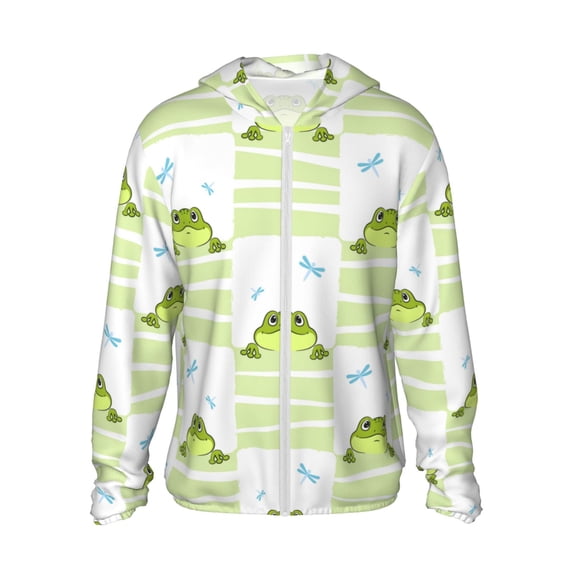 Easygdp Frogs and Dragonflies Lightweight Long Sleeve Sun Shirt Sports long-Sleeved Sun Protective Clothing, Quick Drying Breathable - XX-Large