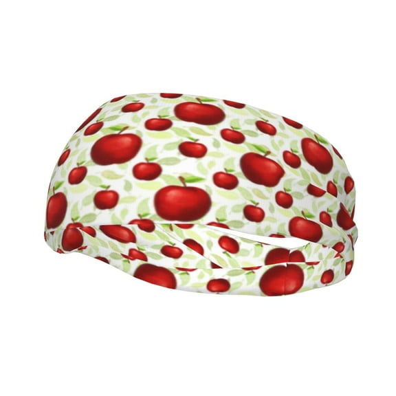 Easygdp Fruit Apples Sports Headband Non Slip Headband Unisex for Head Circumference 19.6 - 22.4 inch