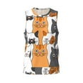 thumbnail image 1 of Easygdp Funny Cats Men's Mesh Basketball Jersey Quick Drying Sleeveless Shirts Fitted Muscle Tank Tops Sport Round Neck T-Shirt - Medium, 1 of 9