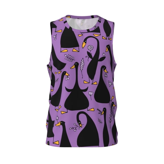 Easygdp Funny Goose Men's Mesh Basketball Jersey Quick Drying Sleeveless Shirts Fitted Muscle Tank Tops Sport Round Neck T-Shirt - XX-Large