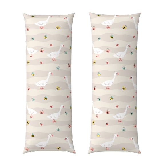 Easygdp Funny Goose1 Long Body Pillowcase - Super Soft Microfiber Body Pillow Case - Envelope Closure, Cool, Anti-Fading- 20x54 in
