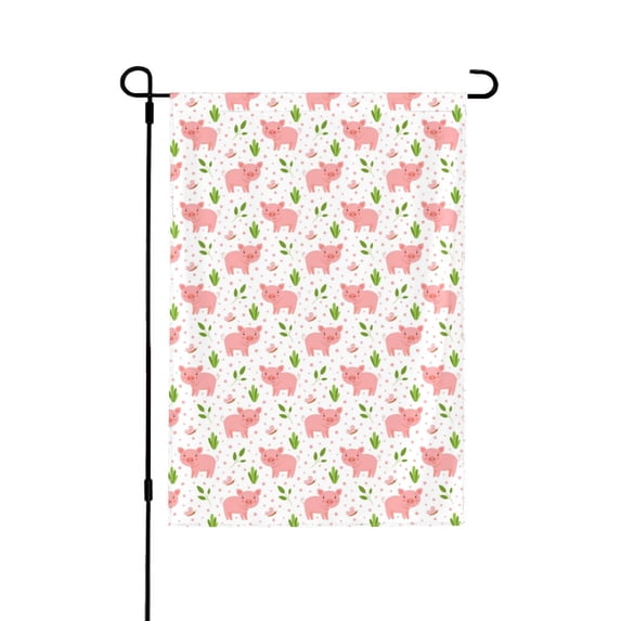 Easygdp Funny Little Pigs Garden Flag Yard Flag Welcome Flag, Double-Sided, Weather Resistant for Outdoor Decor - 12.5"x18"