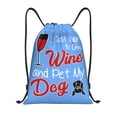 thumbnail image 1 of Easygdp Funny Saying Wine Drawstring Backpack, Beach Sackpack, Travel Sackpack Lightweight for Sports, Gym, Travel, Swimming - Small, 1 of 9