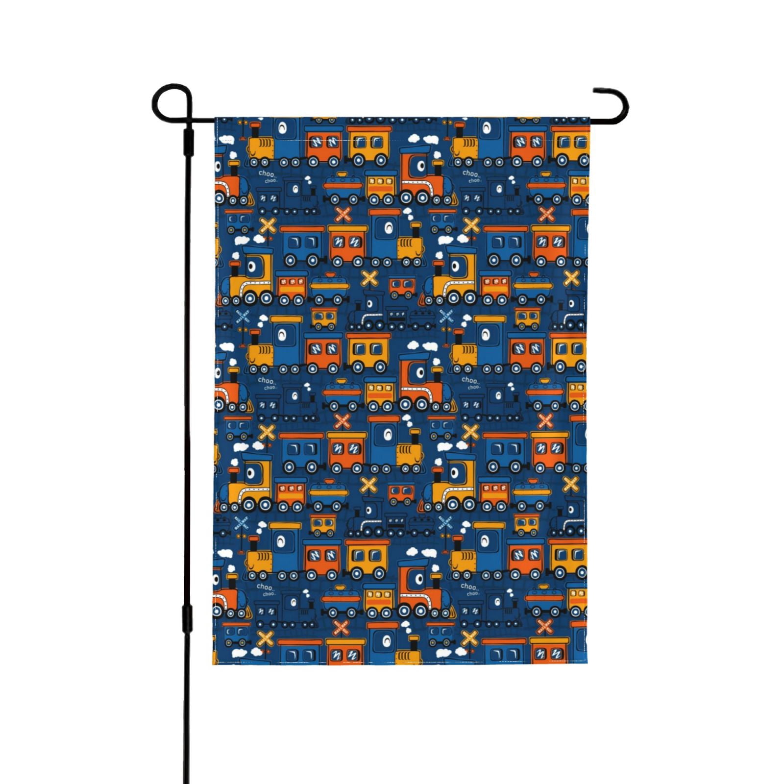 Easygdp Funny Steam Train Garden Flag Yard Flag Welcome Flag, Double ...
