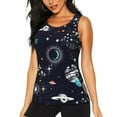 thumbnail image 1 of Easygdp Galaxy2 Women's Workout Tank Top, Running Top, Hiking Shirt, Quick-Dry for Running, Yoga, Hiking - Small, 1 of 9