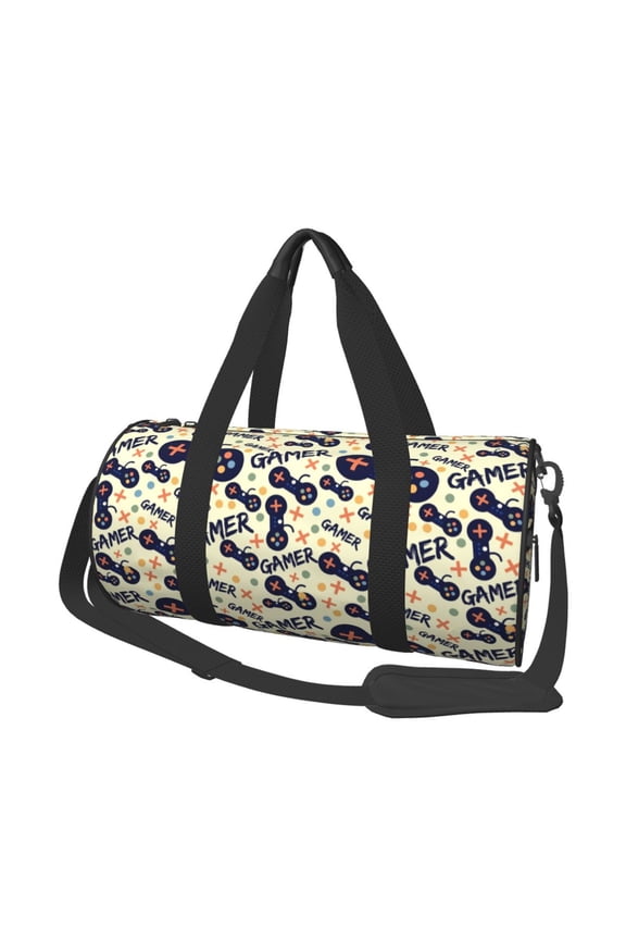 Game Controller Travel Bag, Camping, Weekend, Carry On Overnight Duffel Bag with Shoulder Strap