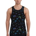 thumbnail image 1 of Easygdp Gamepads Men's Tank Top, Sleeveless Muscle T Shirts, Breathable, Quick-Dry, Loose for Gym, Running, Fitness - XX-Large, 1 of 9