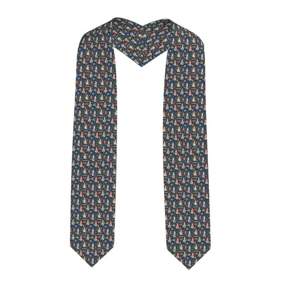 Easygdp Garden Gnomes Unisex Adult Graduation Stole Shawl 36" Long for Academic Commencements Shawl-Sharp Corner