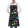 thumbnail image 1 of Easygdp Geometric 1980s Styled Apron Waterdrop Resistant with 2 Pockets,Oil Resistant Cooking Kitchen Chef Apron for Women Men, 1 of 7