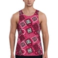 thumbnail image 1 of Easygdp Geometry Men's Tank Top, Sleeveless Muscle T Shirts, Breathable, Quick-Dry, Loose for Gym, Running, Fitness - 4X-Large, 1 of 9