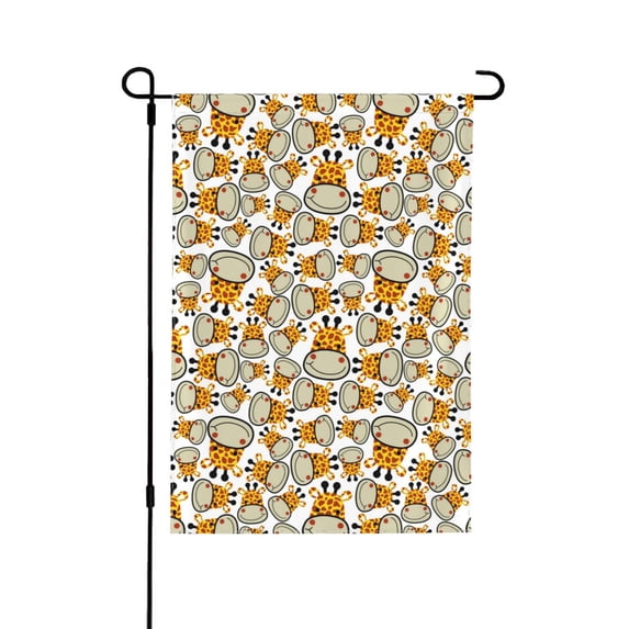 Easygdp Giraffes Head Garden Flag Yard Flag Welcome Flag, Double-Sided, Weather Resistant for Outdoor Decor - 28"x40"