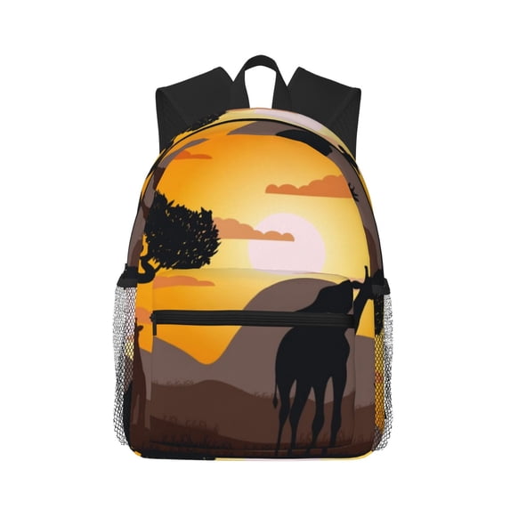 Easygdp Giraffes Of The African Savannah Casual Laptop Backpack, Backpack for School, Travel, Business