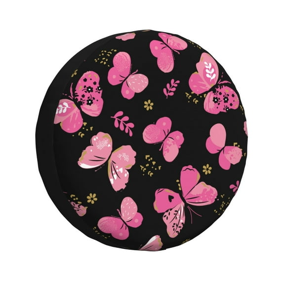 Easygdp Girl Butterfly Wheel Sun Guard, Spare Tire Cover,Universal Trailer Suv Truck Camper Travel,Easy To Install And Remove -16 Inch