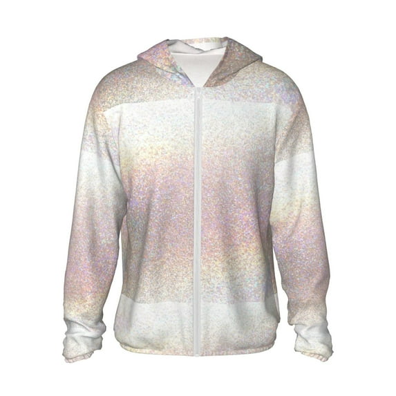 Easygdp Glitter Light Pearl Lightweight Long Sleeve Sun Shirt Sports long-Sleeved Sun Protective Clothing, Quick Drying Breathable - XX-Large