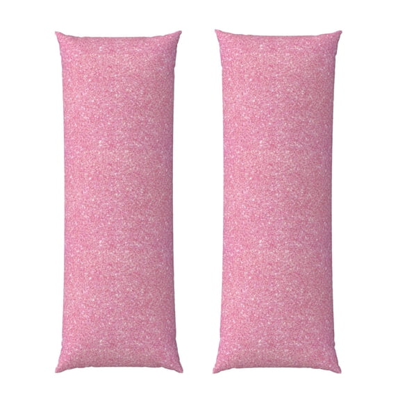 Easygdp Glitter Pink Long Body Pillowcase - Super Soft Microfiber Body Pillow Case - Envelope Closure, Cool, Anti-Fading- 20x54 in