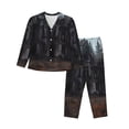 thumbnail image 1 of Easygdp Gloomy Mansion Forest Scene Women's Long-Sleeve Shirt and Full-Length Bottom Pajama Set,Two Piece Loungewear Soft Pajama Top and Pants Pjs Sleepwear-Small, 1 of 7