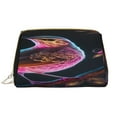 thumbnail image 1 of Easygdp Glowing Leaf Bird Leather Makeup Bag Zipper Pouch Travel Cosmetic Organizer for Women and Girls, Make up Bag with Zipper, 1 of 8