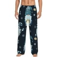 thumbnail image 1 of Easygdp Gnome and Snowflakes Men's Pajama Pant, Sleep Elastic Waistband Lounge Pants - Large, 1 of 9
