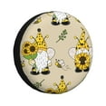 thumbnail image 1 of Easygdp Gnomes Bees And Sunflowers Wheel Sun Guard, Spare Tire Cover,Universal Trailer Suv Truck Camper Travel,Easy To Install And Remove -14 Inch, 1 of 9