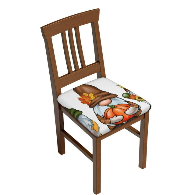 Easygdp Gnomes In Autumn Square Chair Cushion Cover Stretch Chair Seat