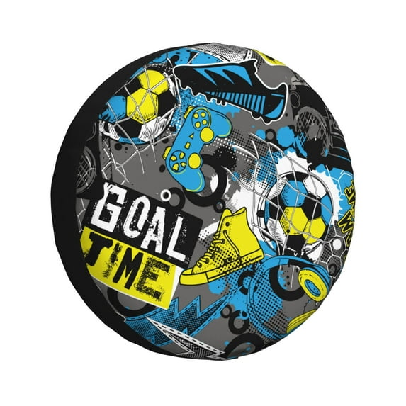 Easygdp Goal Time Wheel Sun Guard, Spare Tire Cover,Universal Trailer Suv Truck Camper Travel,Easy To Install And Remove -14 Inch