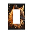 thumbnail image 1 of Easygdp Gold Flame Pattern Wolf Decorator Light Switch or Receptacle Outlet Wall Plate Decorator Wall Plate Child Safe Outlet Cover-Style U, 1 of 6