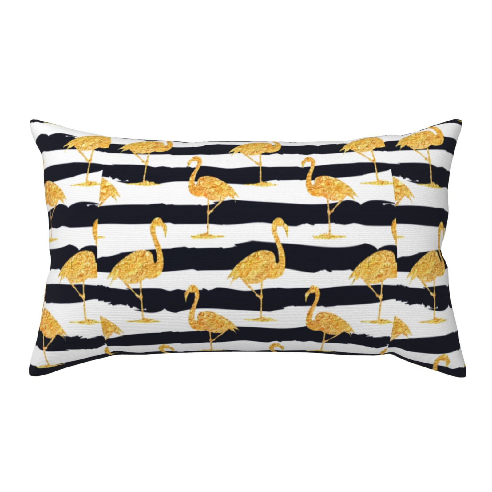 Easygdp Gold Flamingo Envelope Closure Pillowcase 20x36in, Queen