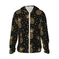 thumbnail image 1 of Easygdp Gold Glitter Pineapples Lightweight Long Sleeve Sun Shirt Sports long-Sleeved Sun Protective Clothing, Quick Drying Breathable - Medium, 1 of 9
