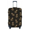 thumbnail image 1 of Easygdp Gold Glitter Pineapples Print Elastic and Washable Suitcase Protective Cover with Hidden Zipper Fits 18-32 inch Luggage -X-Large, 1 of 9