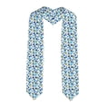thumbnail image 1 of Easygdp Golden Blue Snowflakes Unisex Adult Graduation Stole Shawl 36" Long for Academic Commencements Shawl-Sharp Corner, 1 of 7