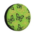 thumbnail image 1 of Easygdp Golden Glitter Butterflies Automobile Tire Dust Cover, 14-17in Spare Tire Cover Universal Fit for Trailer, Car, Truck, SUV, Jeep - 15 inch, 1 of 9