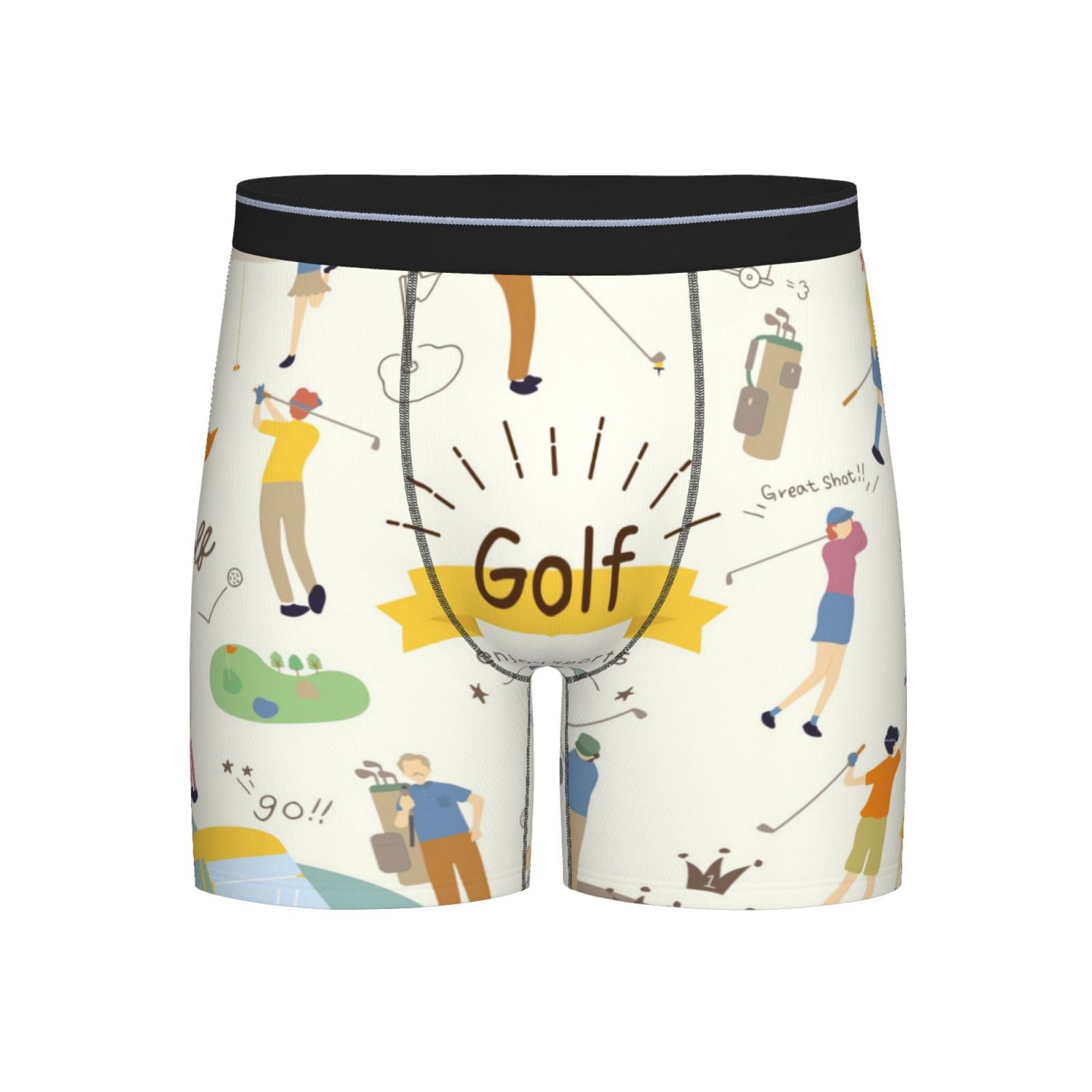 Easygdp Golf Icons And Golfer Men's Boxer Briefs Men’s Underwear Boxer