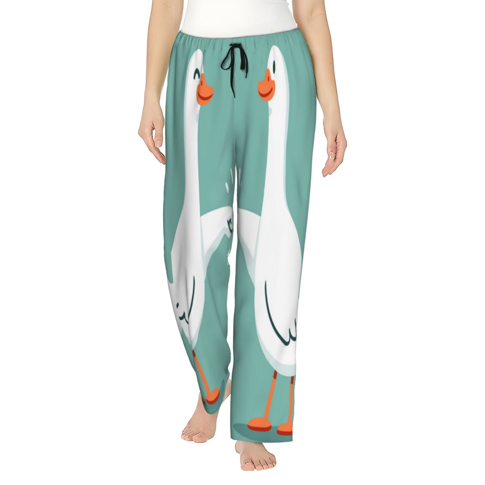 Easygdp Goosebumps Women Pajama Pants Drawstring Pajama Pants Wide Leg