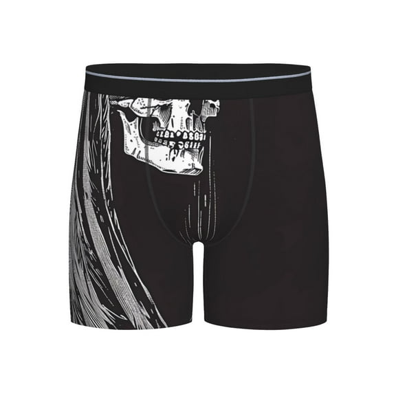 Easygdp Gothic Skull Drape Men's Boxer Briefs Men’s Underwear Boxer Briefs for Men