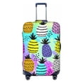 thumbnail image 1 of Easygdp Graffiti Pineapples Print Elastic and Washable Suitcase Protective Cover with Hidden Zipper Fits 18-32 inch Luggage -X-Large, 1 of 9