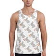 thumbnail image 1 of Easygdp Gray Rabbit Men's Tank Top, Sleeveless Muscle T Shirts, Breathable, Quick-Dry, Loose for Gym, Running, Fitness - X-Large, 1 of 9