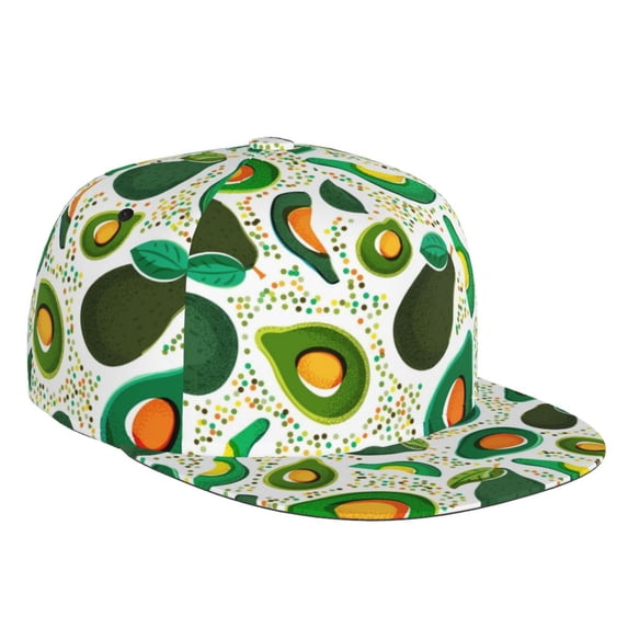 Easygdp Green Avocado Baseball Cap with Adjustable Flat Suitable for Head Circumference 22.4-23.6 in