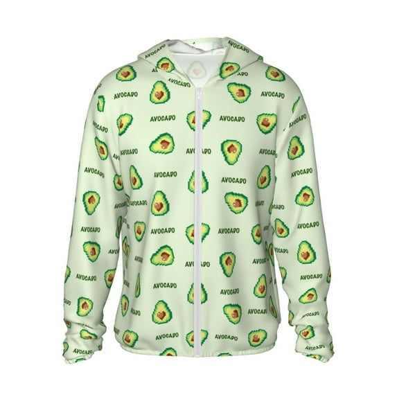 Easygdp Green Avocado Lightweight Long Sleeve Sun Shirt Sports long-Sleeved Sun Protective Clothing, Quick Drying Breathable - 3X-Large