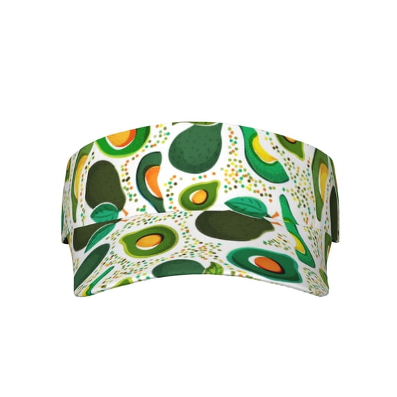 Easygdp Green Avocado Stretchy Visor - Unisex Visor Hat for Men and Women, UPF 50 Sun Protection Visor, Ultra-Light